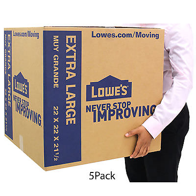 Pack of 5 Extra Large Cardboard Boxes 22quot; x 22quot; Moving Shipping Packing Supplies $32.00