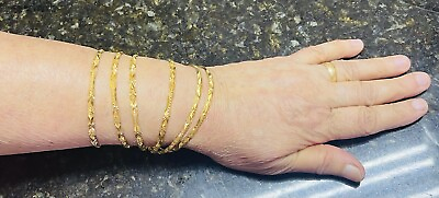 Real gold 22 karat ￼ 6 bangle bracelets Elegant Style ￼ The Most Beautiful Gift $9900.00