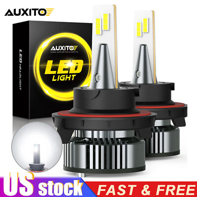 #ad AUXITO H13 LED Headlight Bulbs Bright High Low Beam White 6500K 360°Full Light $49.99