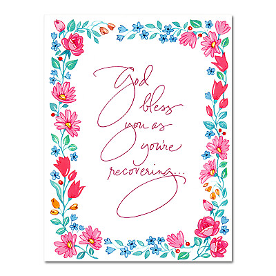 Religious GET WELL Card by American Greetings quot;God Bless Youquot; Envelope $3.99