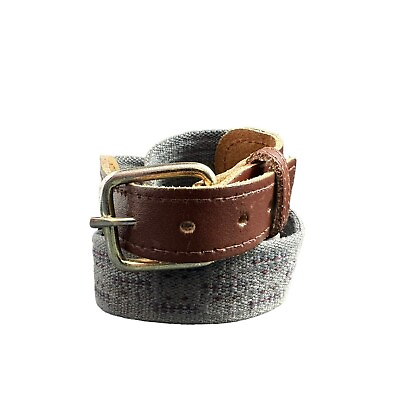 #ad Unisex Adult Size 37quot; Genuine Leather Woven Western Mixed Material 5 Hole Belt $15.99