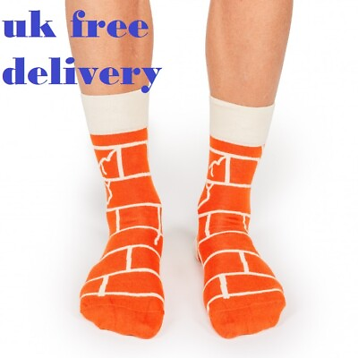 #ad UKMen#x27;s Soft SocksPerfect GiftRed78% CottonBricklayersize UK 8 13US 40 45 GBP 3.98