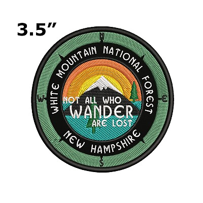 #ad White Mountain National Forest Embroidered Patch Iron On Applique Nature Badge $4.87