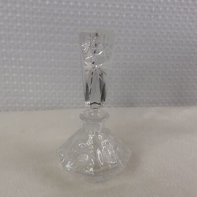 #ad Vintage Crystal Glass Starburst Perfume Bottle $40.00