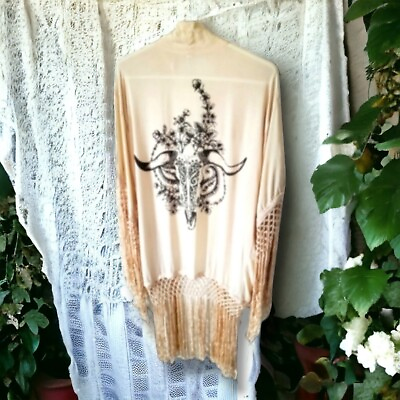 #ad Spell amp; The Gypsy Collective Bohemian Fringe Kimono Designer Beach Coverup OS $499.99