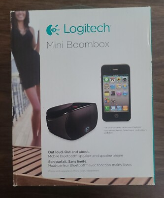 #ad Logitech Mini Boombox With Bluetooth Black Smartphone laptop Tablet speaker￼ New $69.99