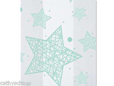25 Holiday Light Blue Stars Cello Bags 5x11quot; Cellophane Christmas Candy Cookies $14.00