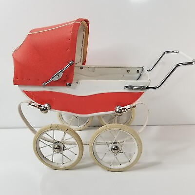 #ad Mid Century French Doucet Doll Carriage Pram Buggy Carriage France $1750.00