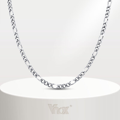 #ad Vnox Figaro Chain Necklaces for MenStainless Steel Italian Link Collar Jewelry $6.99