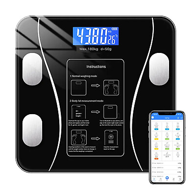 #ad Body Weight Scale Digital Scale Body Composition Analyzer Sync LCD Display 400lb $13.19