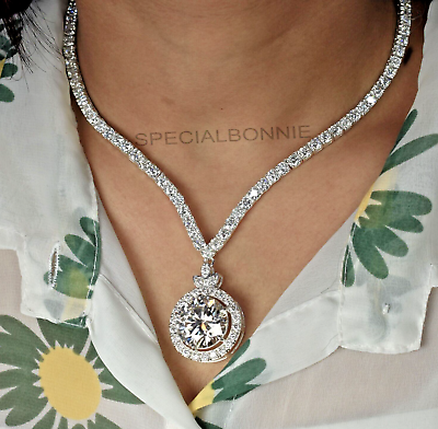#ad Designer Diamonds Necklace with 20ct Diamond Pendant great luster amp; Sparkle $1500.00