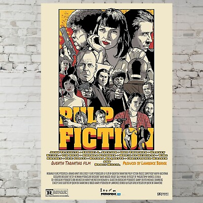 #ad Pulp Fiction Movie Poster Quentin Tarantino gift poster 11x17quot; Wall Art $14.90