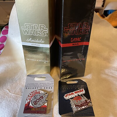 Star Wars cologne and perfume 2.1 Oz And 2 Collectible Pins . Discontinued HTF $99.00