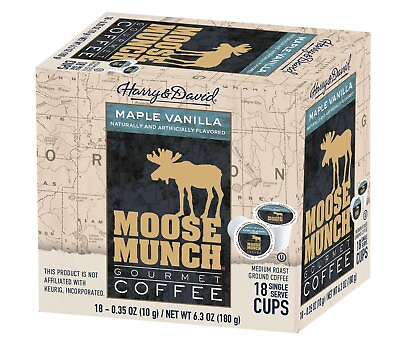 Moose Munch by Harry amp; David Maple Vanilla 18 Single Serve Cups $13.99