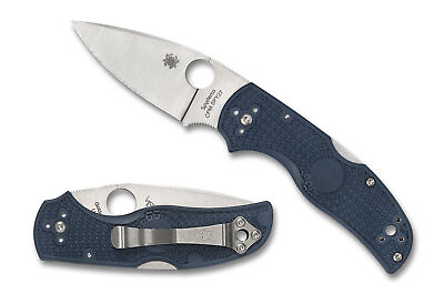#ad Spyderco Native 5 Folding Knife C41PCBL5 2.95quot; Plain Edge SPY27 Blade Blue FRN $157.50