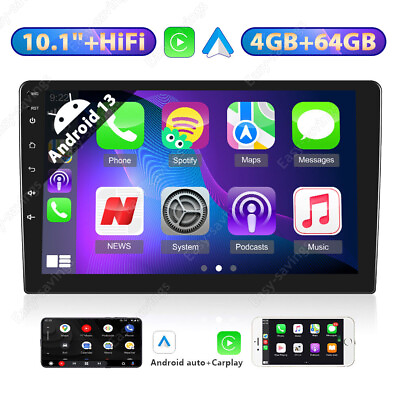 #ad 10 Inch 2 Din Car Stereo Radio Android 13 GPS Wifi Touch Screen MP5 Player 464G $79.87