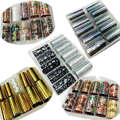 CHRISTMAS BIG SALE ***Christmas Color Foil with Designs 10Roll Box**Pick Yours** $14.99