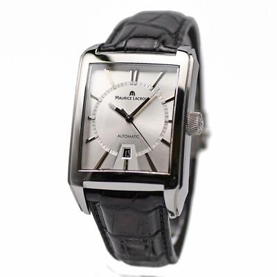 #ad MAURICE LACROIX Pontos Rectangular PT6257 SS001 130 Automatic Silver Mens Watch $870.00