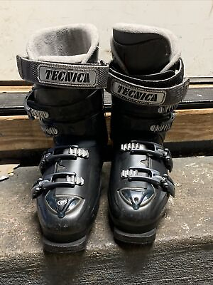 #ad Tecnica Rival X9 Ski Boots Dual Pivot Reactive Flex 250 255 Black Silver mm 295 $38.25
