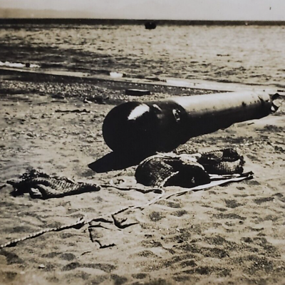 #ad Shell Beach Battle Guadalcanal WW2 1942 Photo Vintage Snapshot Campaign War D364 $39.97