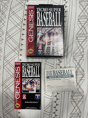 #ad Tecmo Super Baseball Sega Genesis Complete $90.00