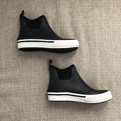 #ad TENGTA Waterproof Deck Boots Men’s Size 6 Black Ankle Boot Rain Boot Neoprene $39.99