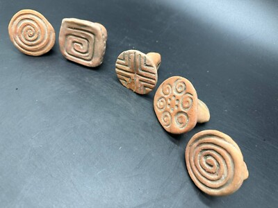 #ad Ancient terracotta seals of the Trypillian culture from 5500 and 2750. BC.5 piec $1200.00