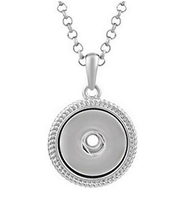Snap Jewelry Stainless Halo Necklace 20quot; 2quot; Anti Tarnish fits 18 20mm Charms $10.99