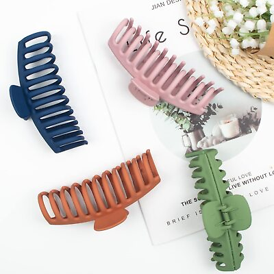 #ad 8 Pack 5.25#x27;#x27; Big Hair Claw Clips for Girls Lightweight Non Slip for Thick Hair $8.37