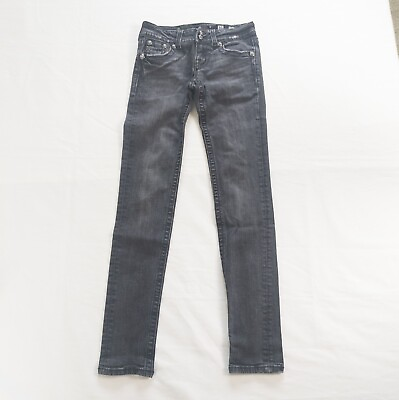 #ad Miss Me Jeans size 26 Skinny Black Denim Embroidered Flap Pockets 28x32 5 Pocket $19.99