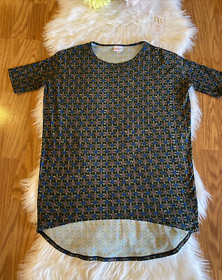 #ad LuLaRoe Women#x27;s quot;Irmaquot; Geometric Design Multicolored Print Soft Shirt Sz. XXS $5.99