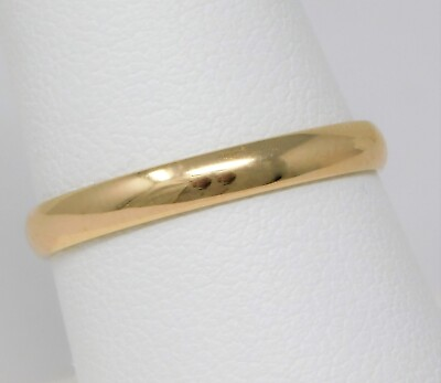 #ad Tessler amp; Weiss 14k Yellow Gold ∼2.8 mm Half Round Wedding Band Ring Sz 9 B4835 $153.90