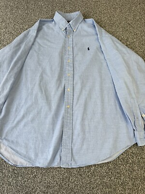 #ad Ralph Lauren Blake Classic Fit Blue Long Sleeve Button Up Dress Shirt Men’s L $9.97