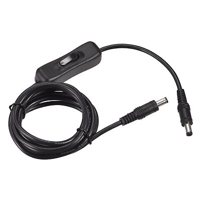 #ad DC Cable with Switch 5.5mm x 2.1mm DC Male to Male Extension Cord 2M Black AU $16.97