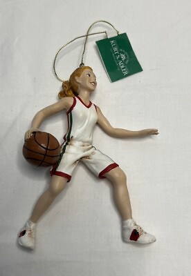 #ad Kurt S. Adler girl playing Basketball Ornament $12.00