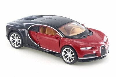 #ad Bugatti Chiron Red 4.5quot; Diecast Model Pullback Welly 43738RD $9.95