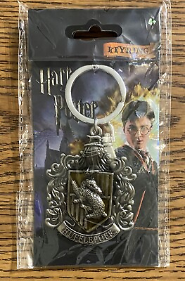 #ad Harry Potter Hufflepuff Crest Keychain Key Ring Pendant $10.99