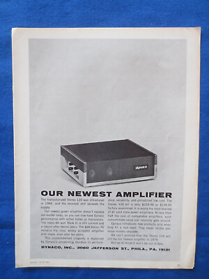 #ad Dynaco Stereo 120 Amp Magazine Ad Audio Mag June 1969 C $25.75