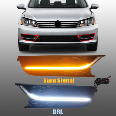 #ad For 2012 2015 13 Volkswagen Passat Updated LED Fog Lights DRL Turn Signal Lamps $82.64