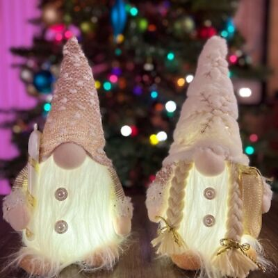 #ad Holiday Gnomes for Valentine#x27;s Day Christmas and Thanksgiving Plush Lighted $20.99