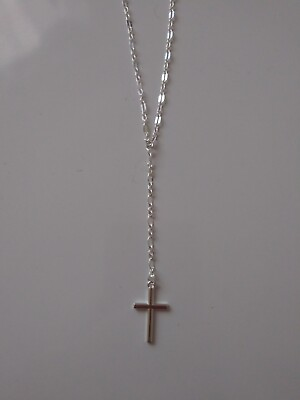 #ad Silver Cross Necklace... $1.65