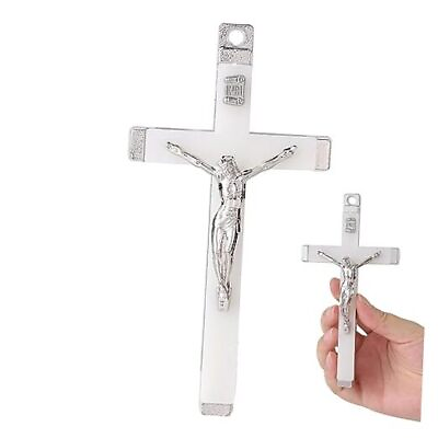 #ad Crucifix Wall Cross White Catholic Crosses 5.5 Inch X White Cream 5.5Inch $38.41