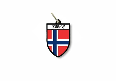#ad keychain key chain ring flag national souvenir shield norway $5.39