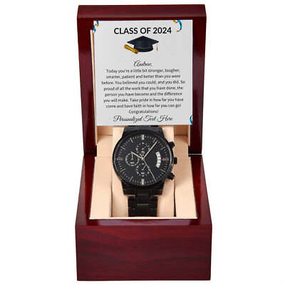 #ad Class of 2024 Graduation Gift Watch Personalized Card Grad gift for Son Grandson $71.96