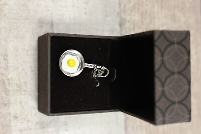 #ad Egg In Frying Pan Necklace With 19quot; Chain For Cook Chef Food Lover Silver Used $9.99