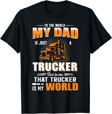#ad My Son Is A Trucker Shirt For Mom Dad Unisex T Shirt Mother#x27;s day Father#x27;s da $14.99