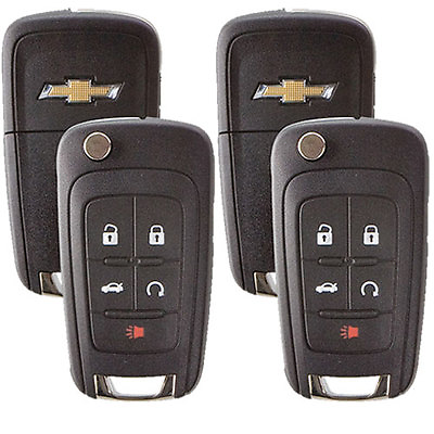 #ad 2 New Flip Key Keyless Entry Remotes for Chevrolet 5 button with Remote Start $30.99