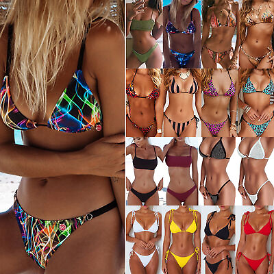 #ad Sexy Women Brazilian Bikini Set Swimwear Bathing Suit Summer Swimsuit Beachwear $18.19