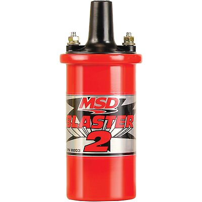 #ad MSD 8203 Ignition Coil Blaster 2 Series w ballast resistor Red stock style $81.95