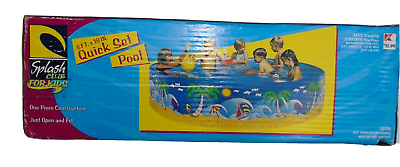 #ad Vintage Splash Club Quick Set Pool 8 Ft X 18 in Blue $54.99